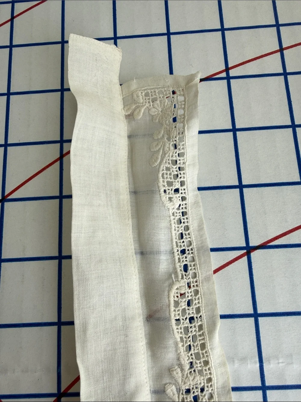 Antique Lace Whitework Trim Fragment Floral Heirloom Sewing 1910s-30s